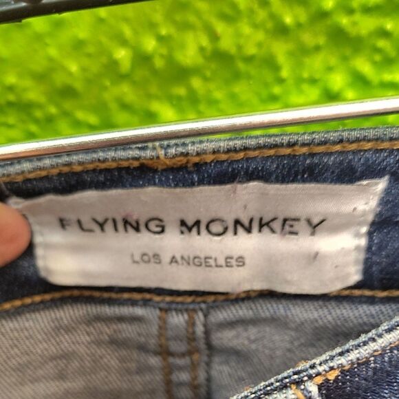 Flying Monkey Blue Flare Wide Leg Jeans - Picture 2 of 3